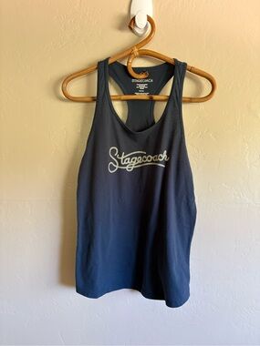 Stagecoach Country Music Festival Rope Print Racerback Tank Top Blue Size XL